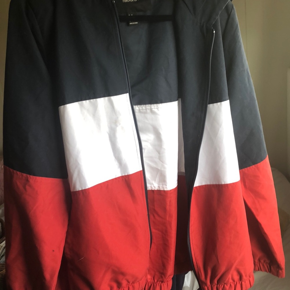 Red white and blue jacket